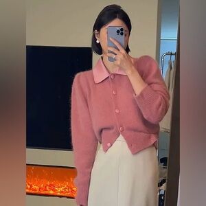 Collared Cardigan - Pink ｜ Size S